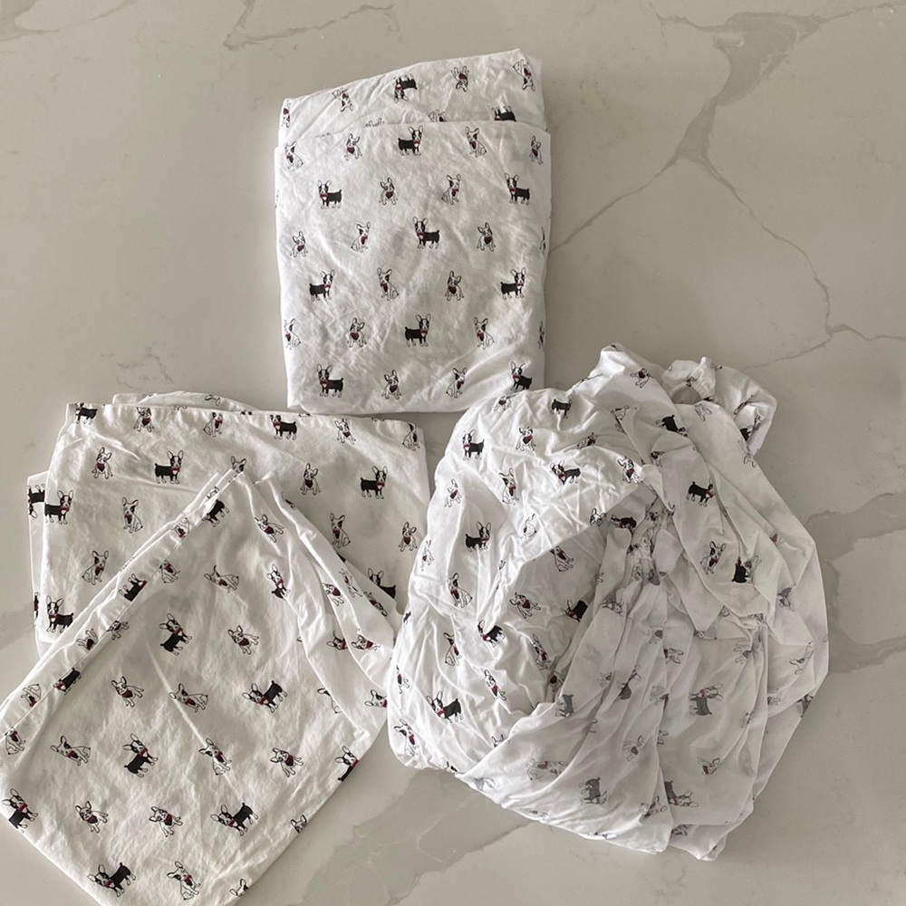 Poppy & Fritz Frenchie bedding set size full